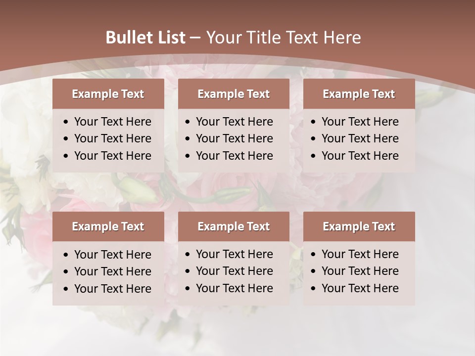 Bouquet Bunch Bridal PowerPoint Template