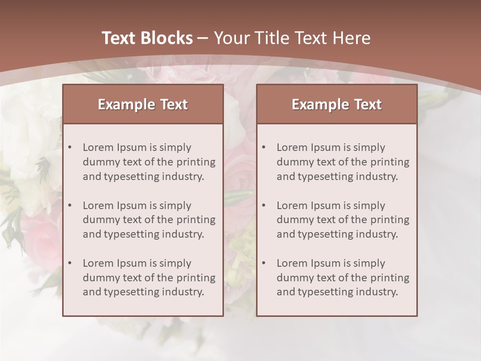 Bouquet Bunch Bridal PowerPoint Template