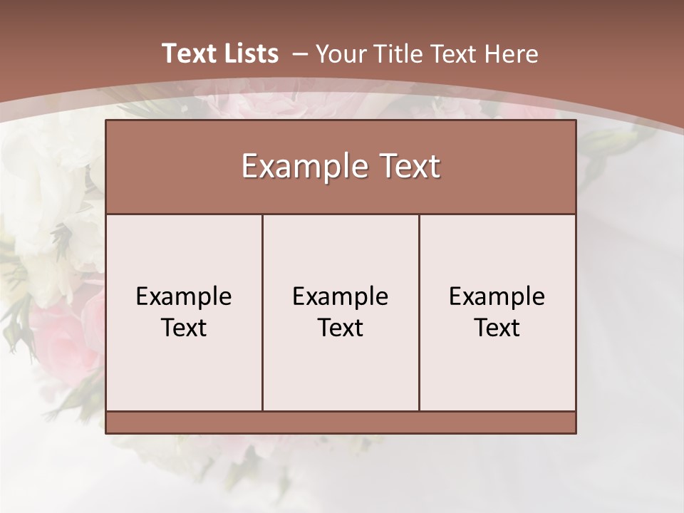 Bouquet Bunch Bridal PowerPoint Template
