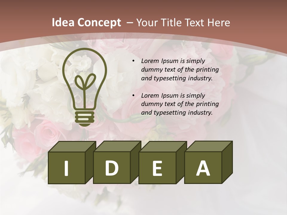 Bouquet Bunch Bridal PowerPoint Template