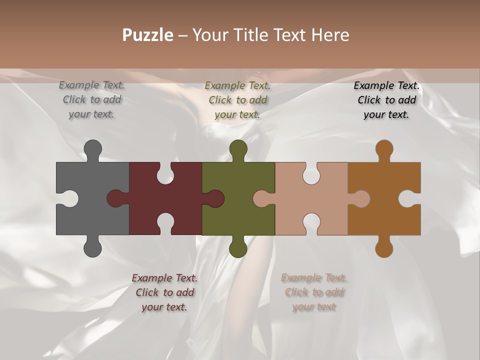 White Teen Model PowerPoint Template