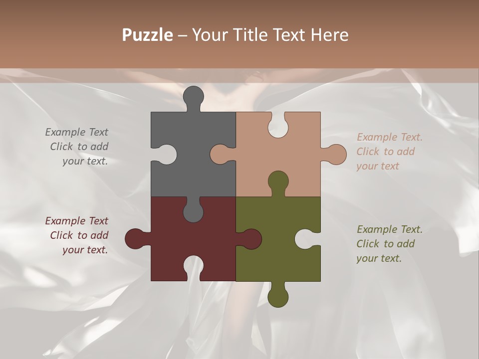 White Teen Model PowerPoint Template