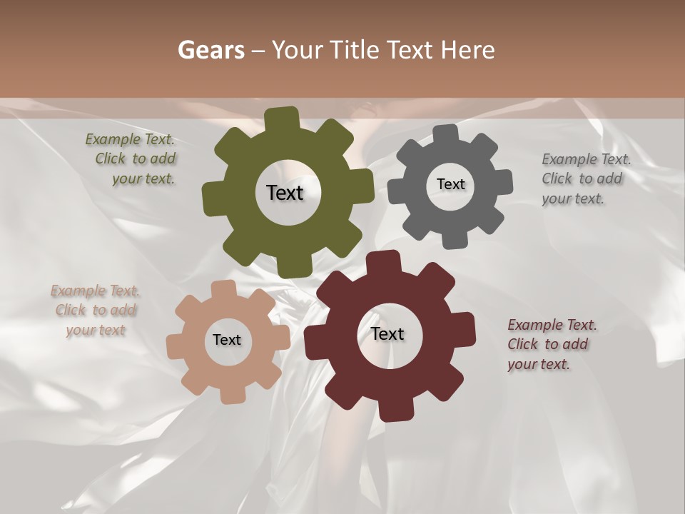 White Teen Model PowerPoint Template