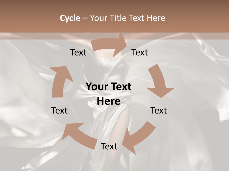 White Teen Model PowerPoint Template
