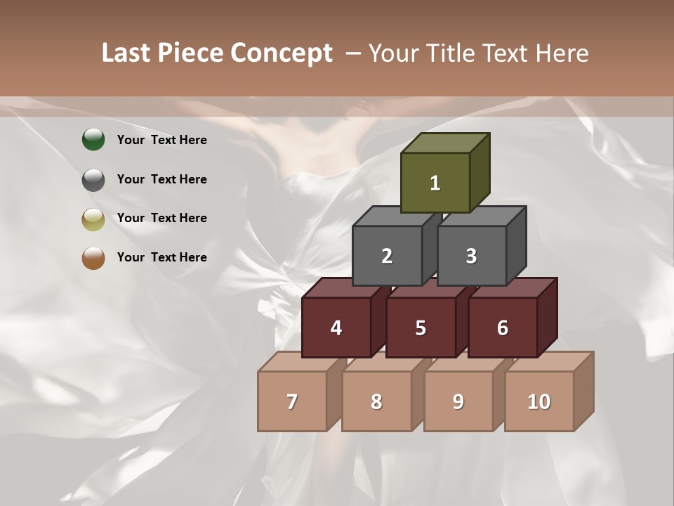 White Teen Model PowerPoint Template