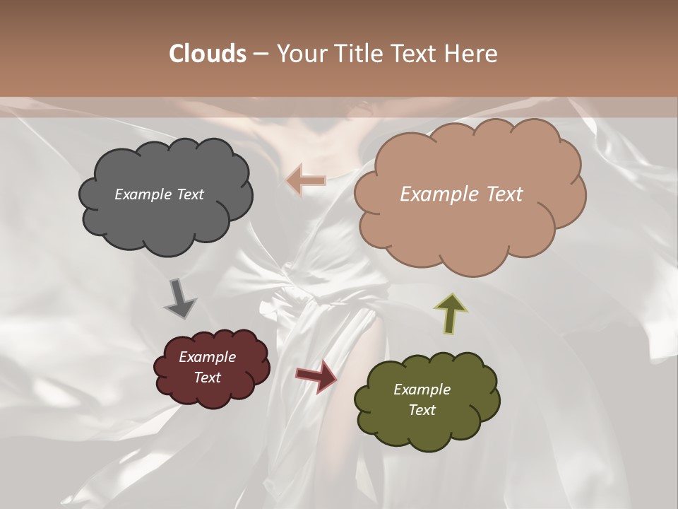 White Teen Model PowerPoint Template