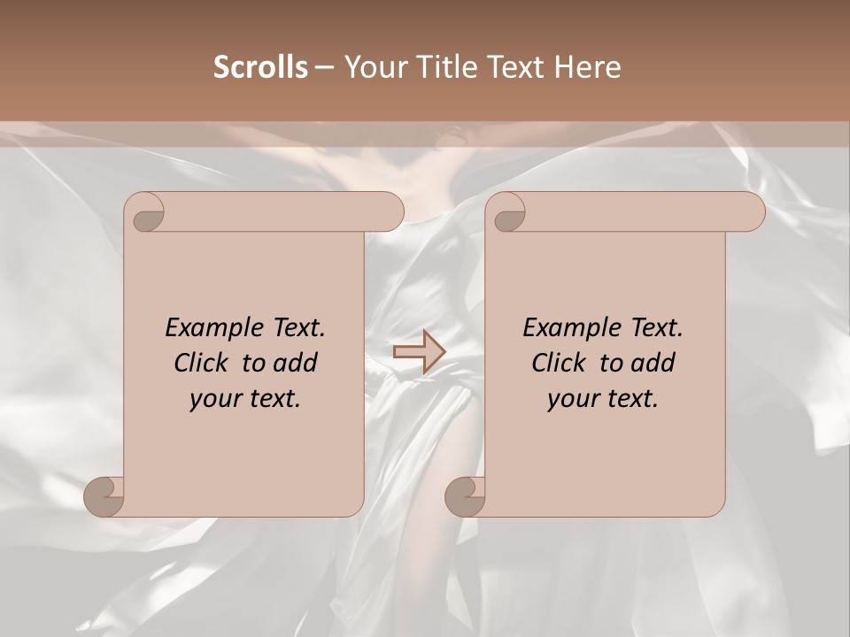 White Teen Model PowerPoint Template