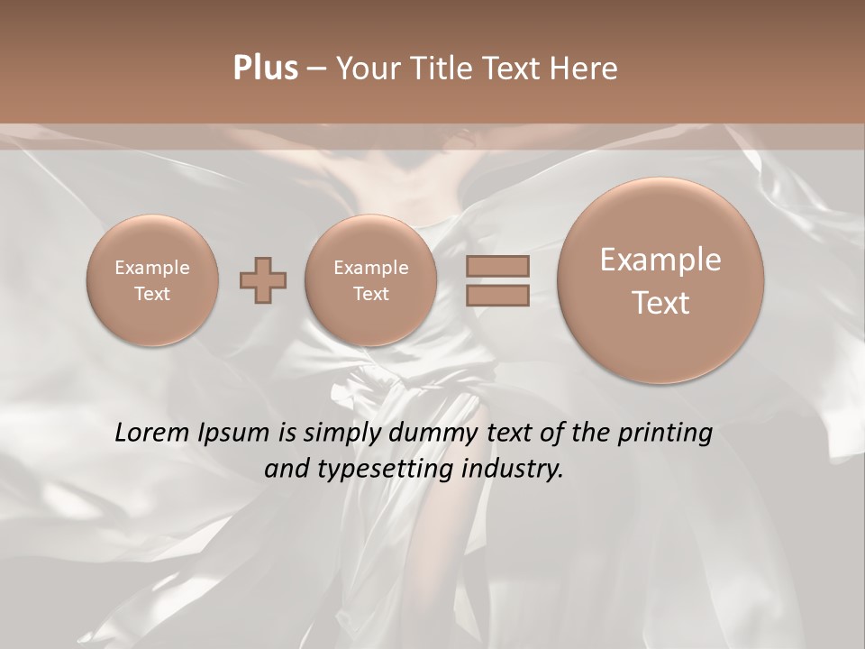 White Teen Model PowerPoint Template