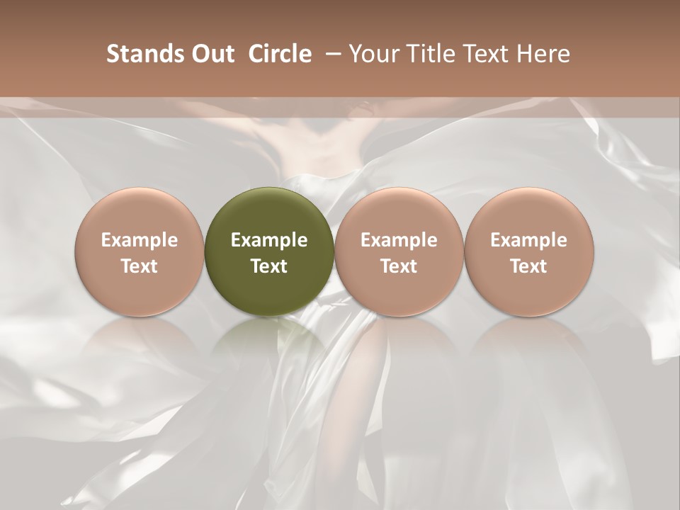 White Teen Model PowerPoint Template