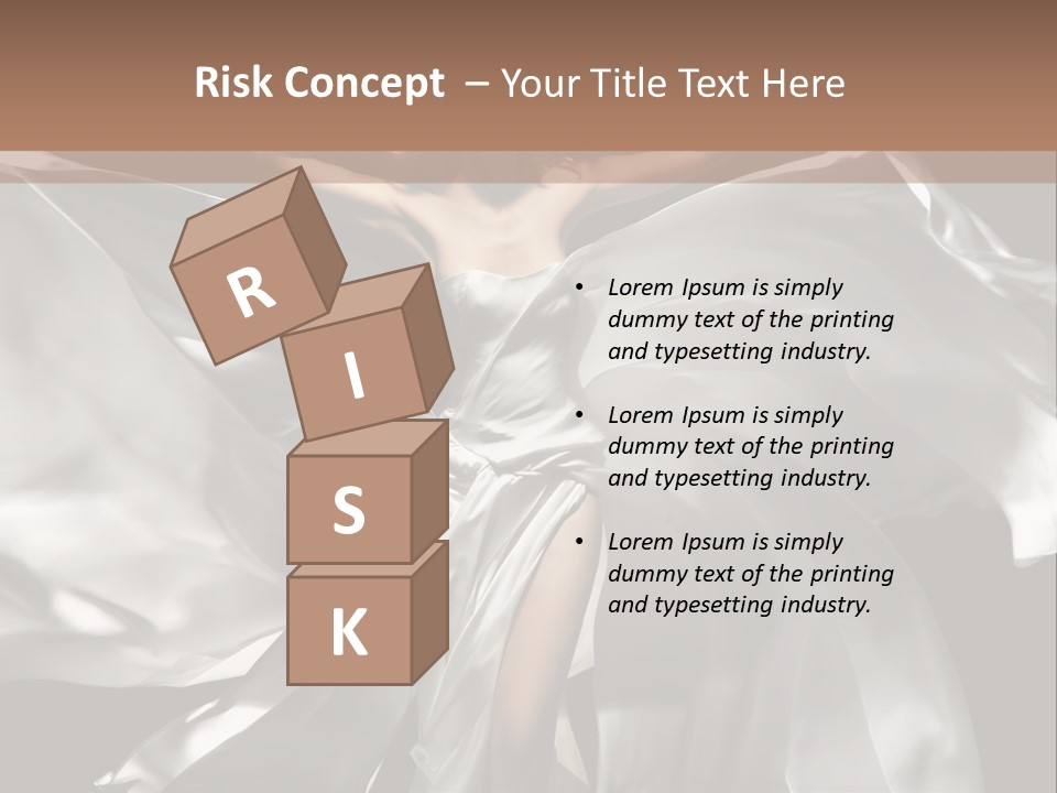 White Teen Model PowerPoint Template