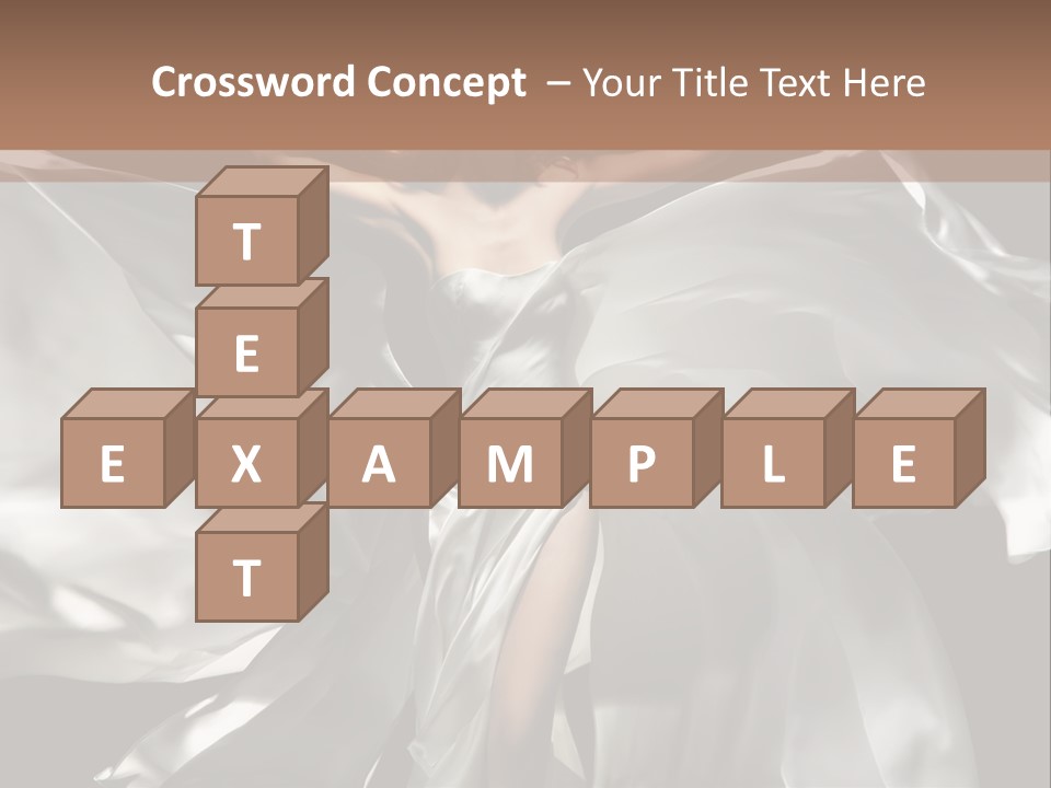 White Teen Model PowerPoint Template