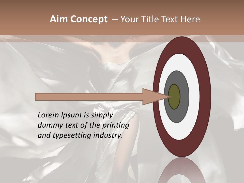 White Teen Model PowerPoint Template