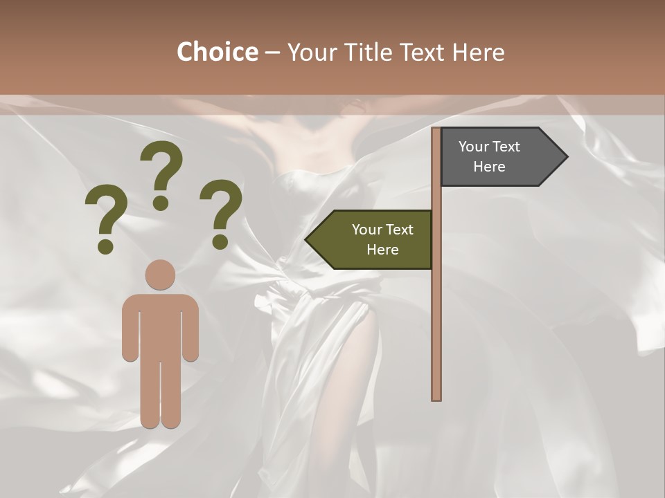 White Teen Model PowerPoint Template