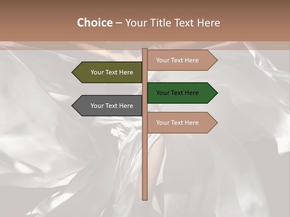 White Teen Model PowerPoint Template