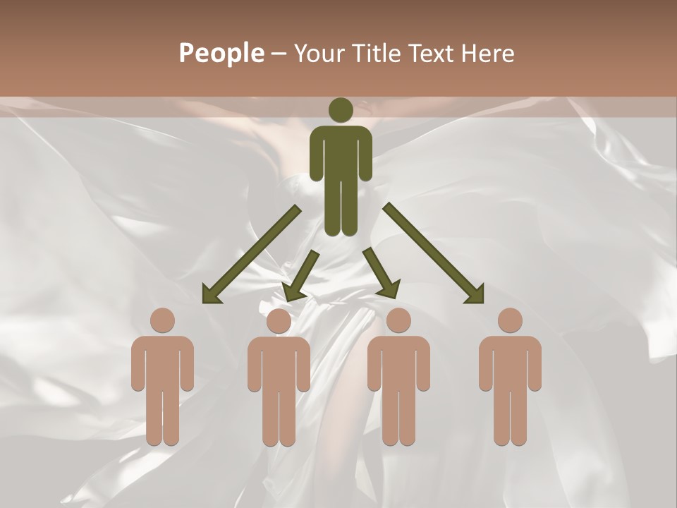 White Teen Model PowerPoint Template