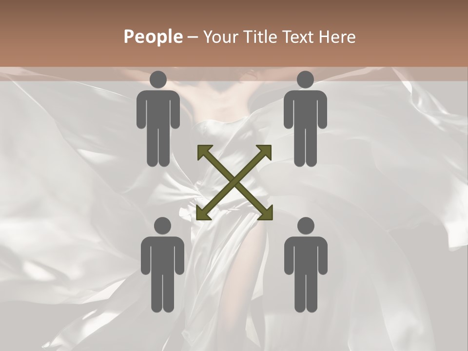 White Teen Model PowerPoint Template