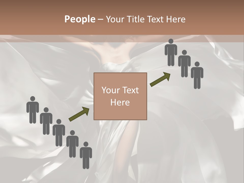 White Teen Model PowerPoint Template