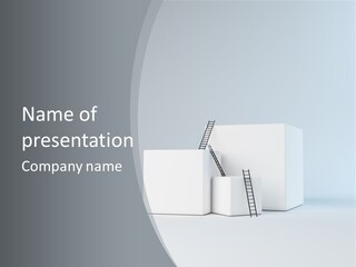 Box Stands Steps PowerPoint Template