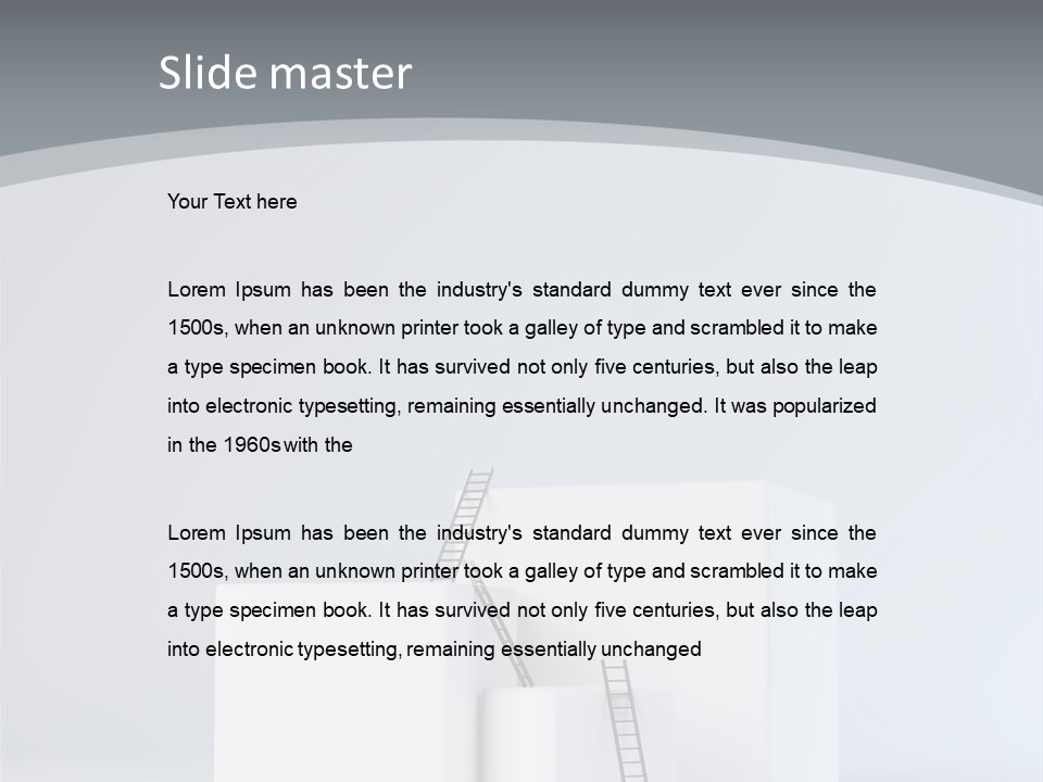 Box Stands Steps PowerPoint Template