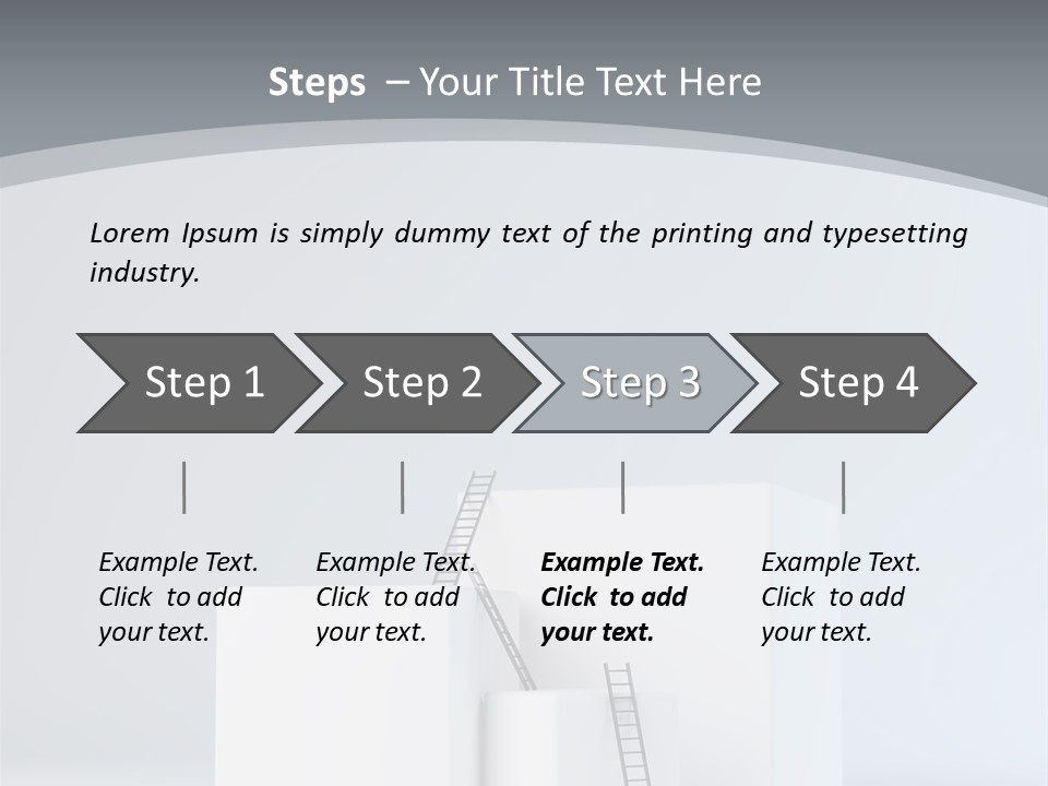 Box Stands Steps PowerPoint Template