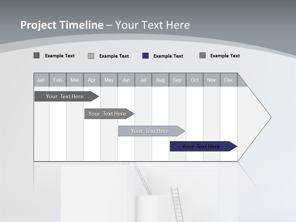 Box Stands Steps PowerPoint Template