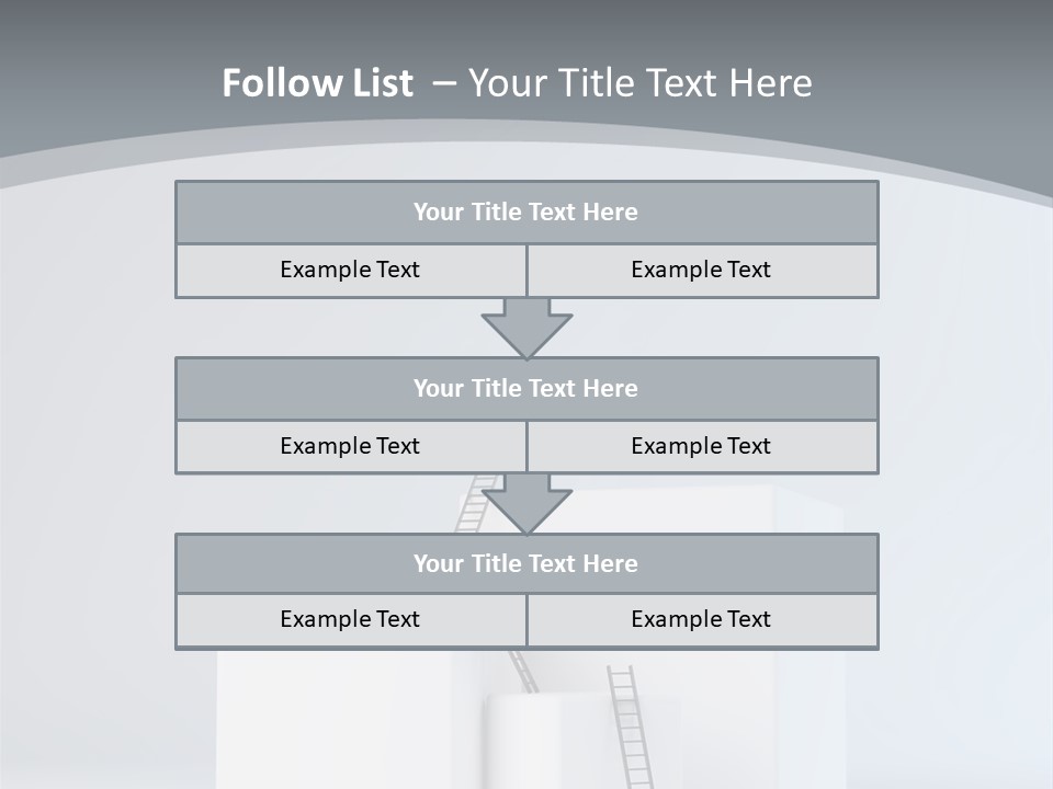Box Stands Steps PowerPoint Template