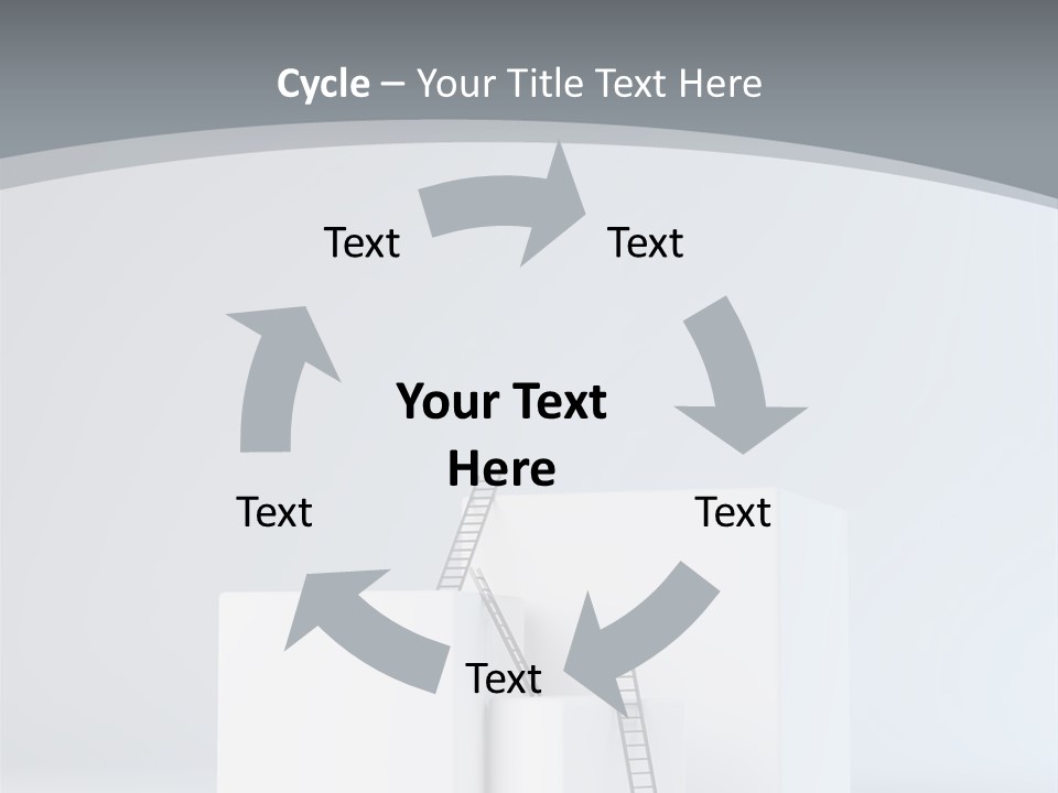 Box Stands Steps PowerPoint Template