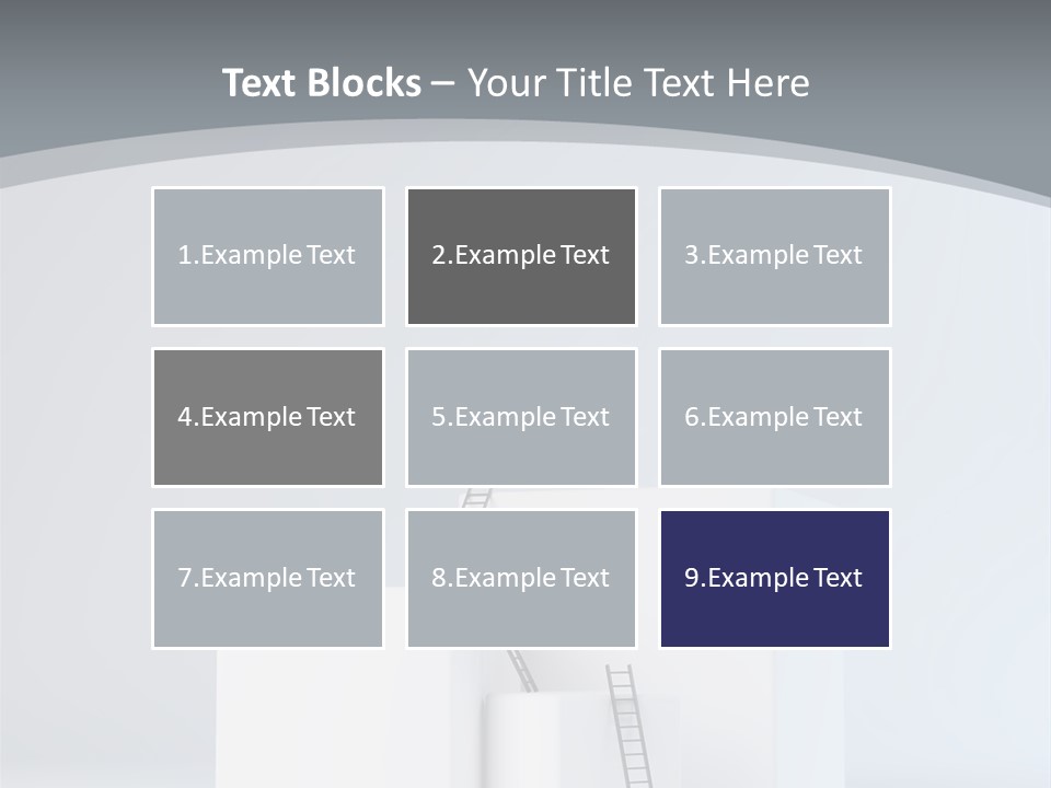 Box Stands Steps PowerPoint Template