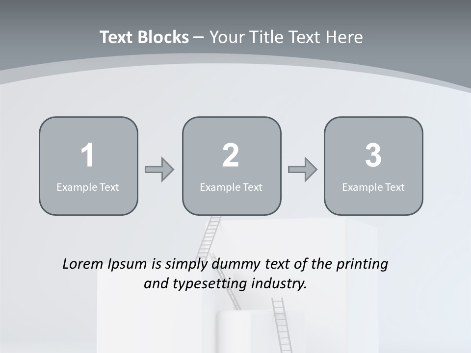 Box Stands Steps PowerPoint Template