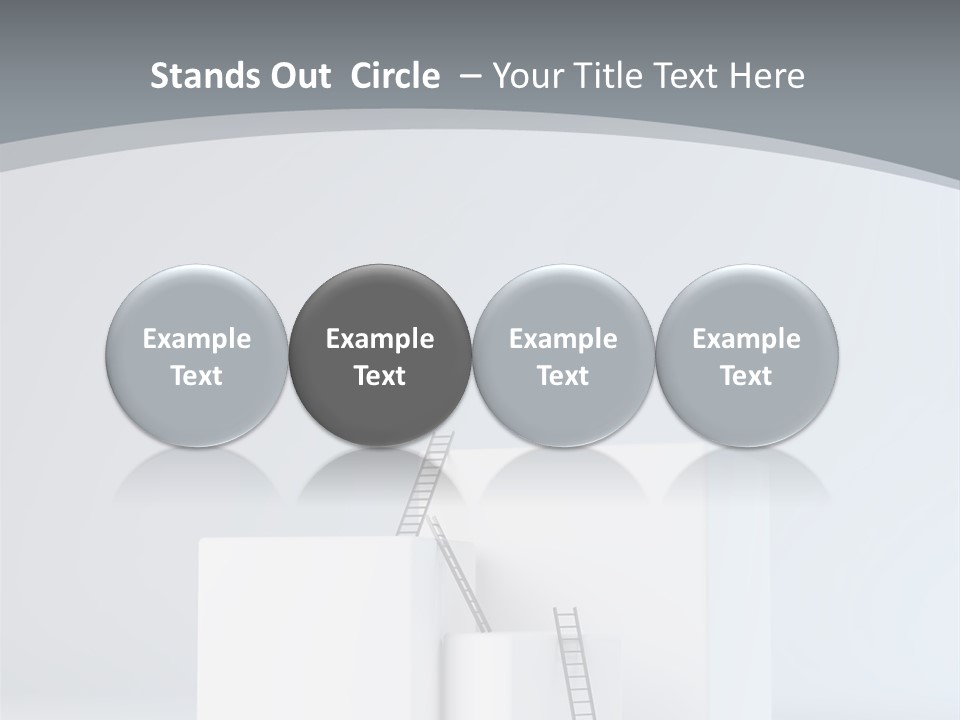Box Stands Steps PowerPoint Template