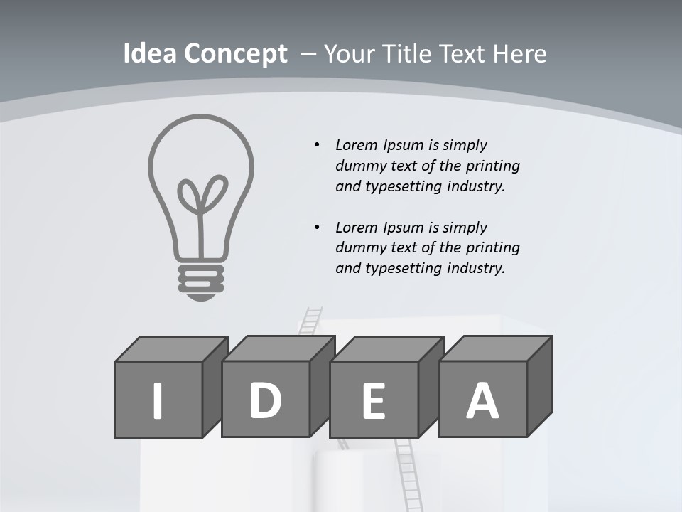 Box Stands Steps PowerPoint Template