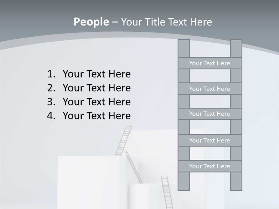 Box Stands Steps PowerPoint Template