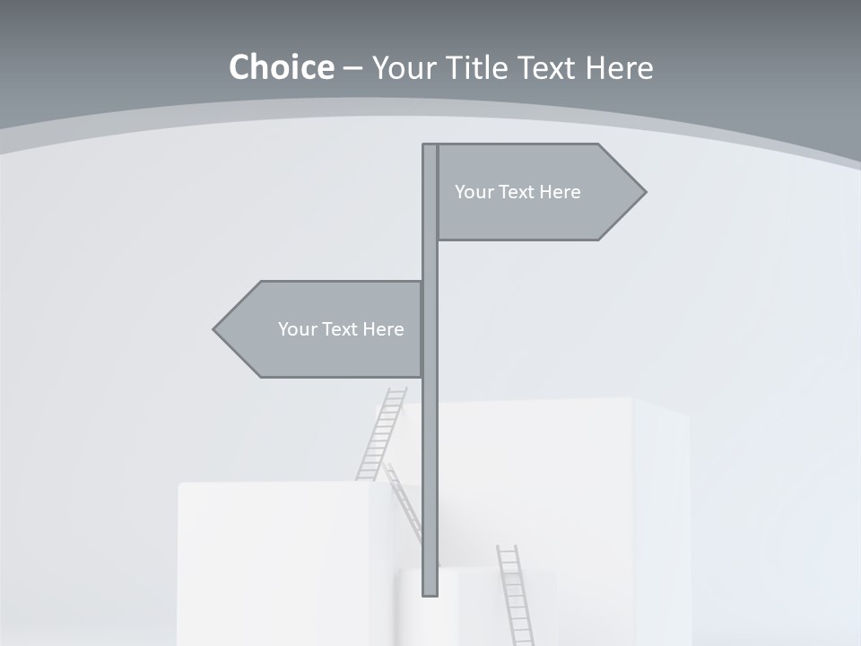 Box Stands Steps PowerPoint Template
