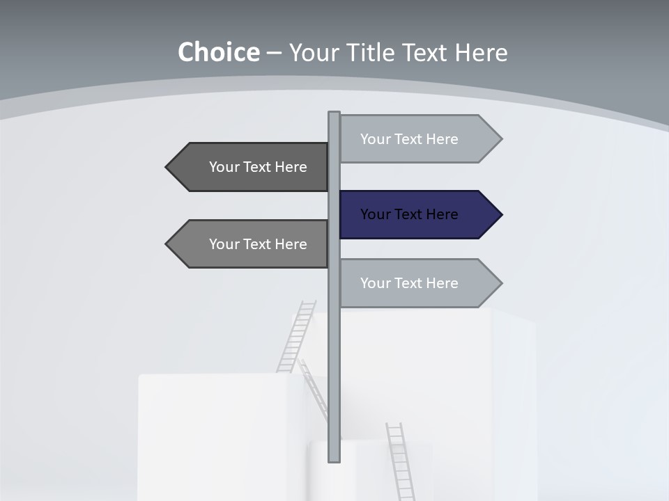 Box Stands Steps PowerPoint Template