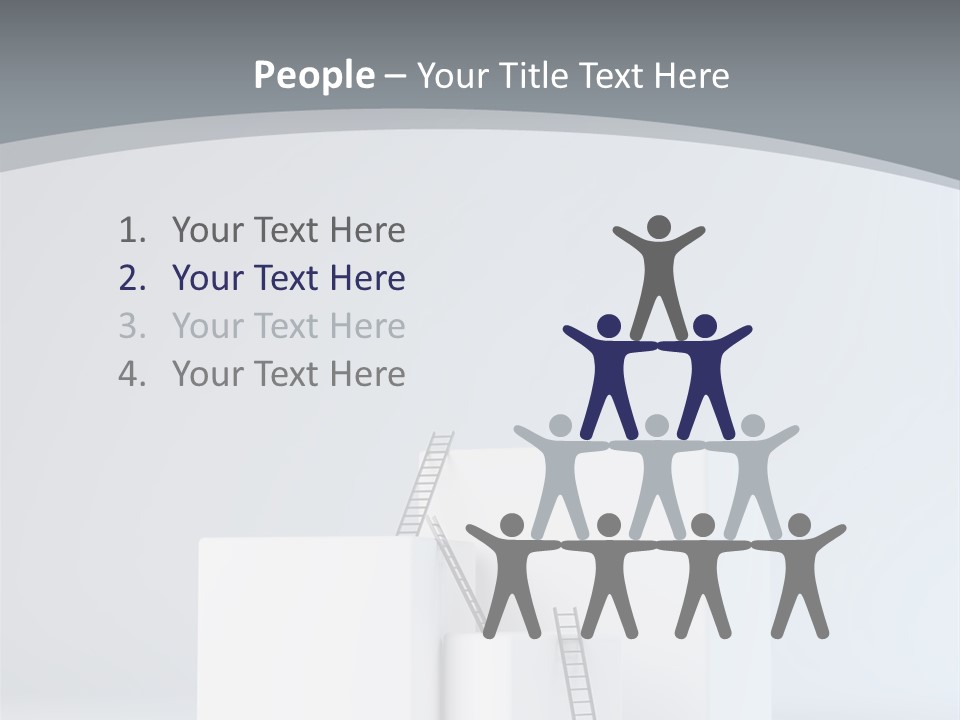 Box Stands Steps PowerPoint Template