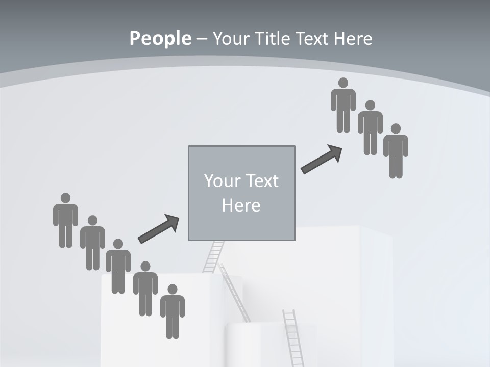 Box Stands Steps PowerPoint Template