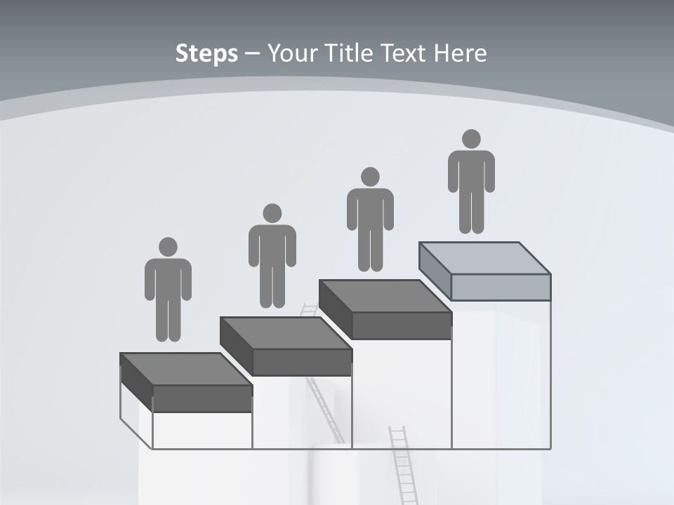 Box Stands Steps PowerPoint Template