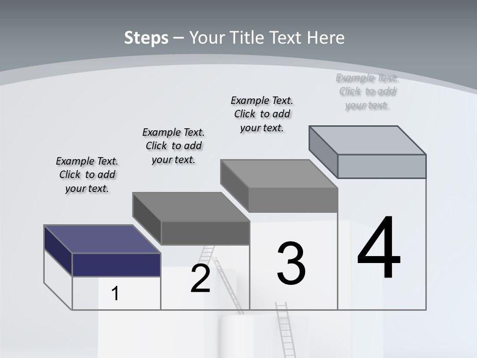 Box Stands Steps PowerPoint Template