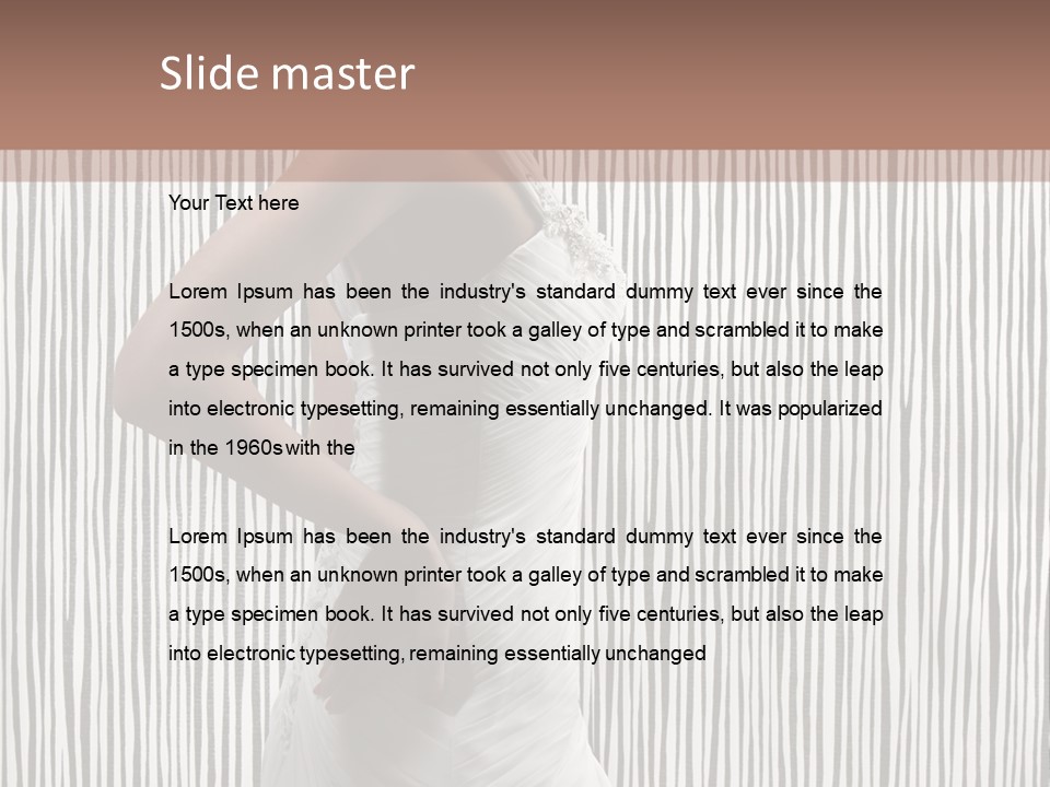 Portrait White Brunette PowerPoint Template