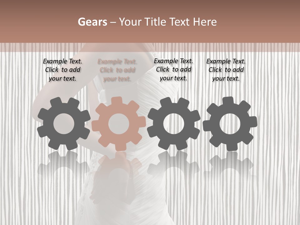 Portrait White Brunette PowerPoint Template