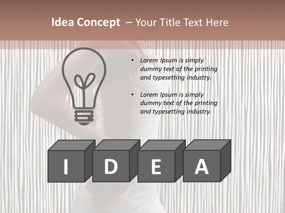 Portrait White Brunette PowerPoint Template