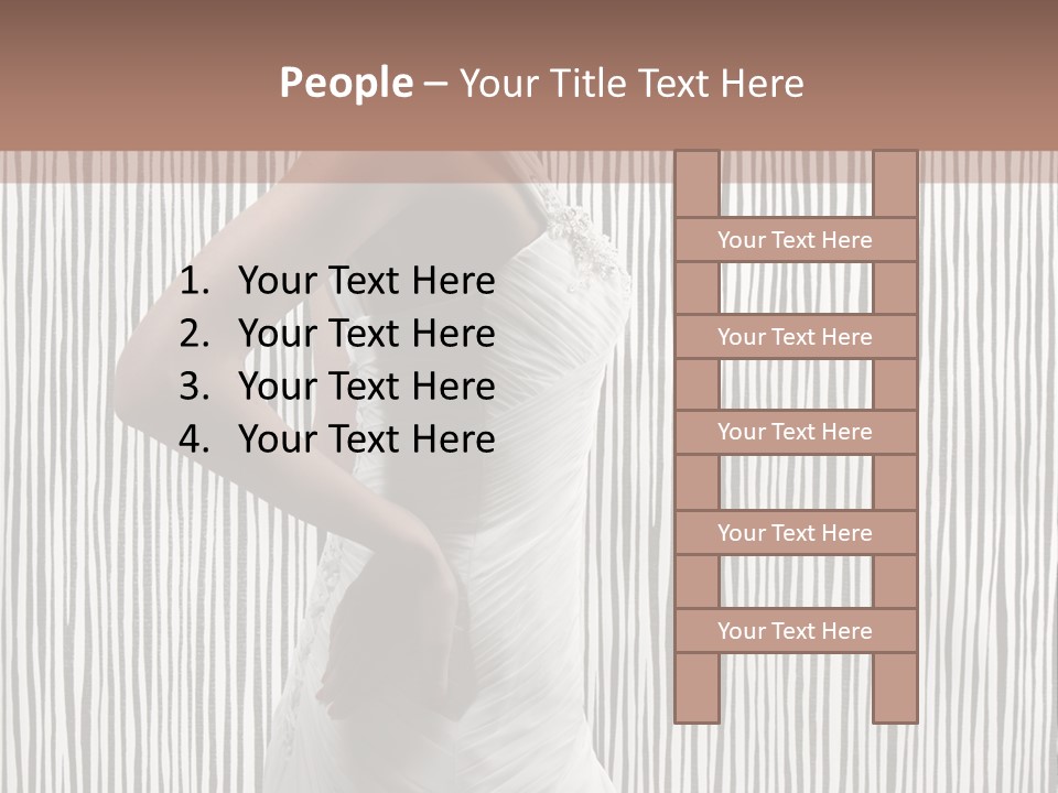 Portrait White Brunette PowerPoint Template