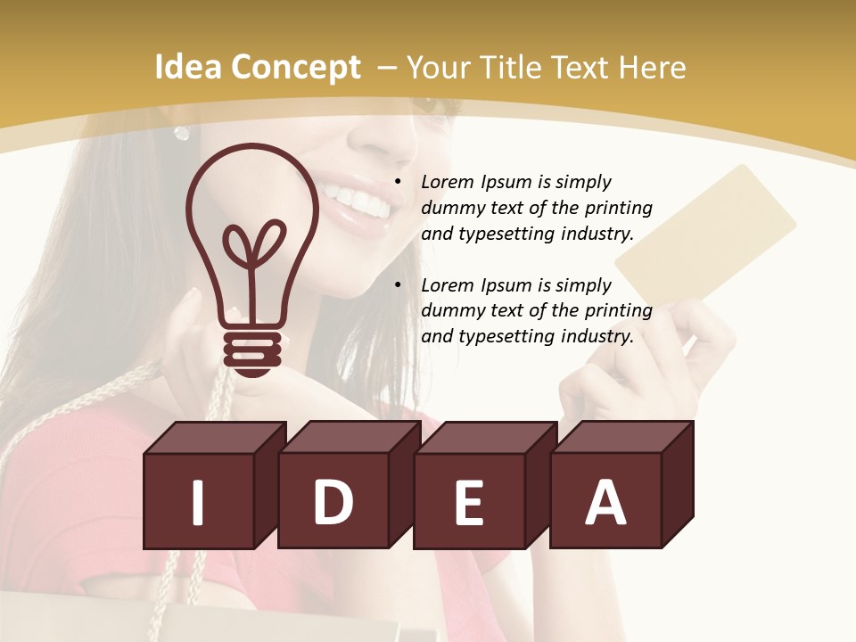 Happiness Cute Holding PowerPoint Template