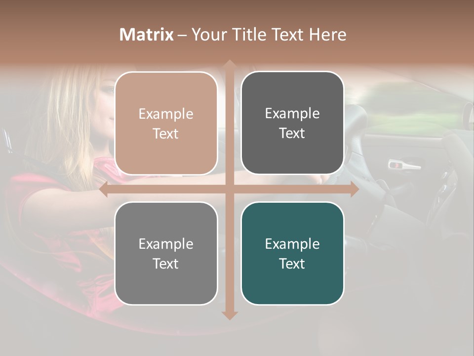 Blond Automobile Commuter PowerPoint Template