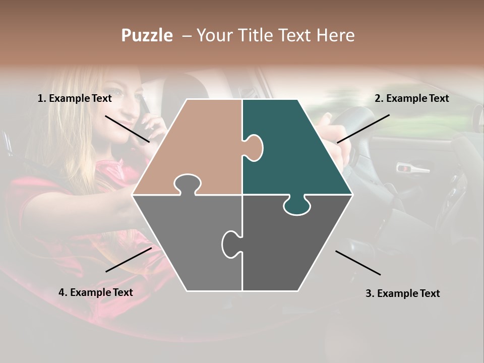 Blond Automobile Commuter PowerPoint Template