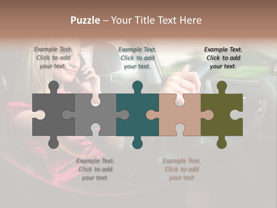 Blond Automobile Commuter PowerPoint Template