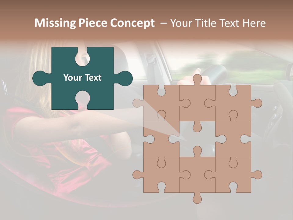 Blond Automobile Commuter PowerPoint Template