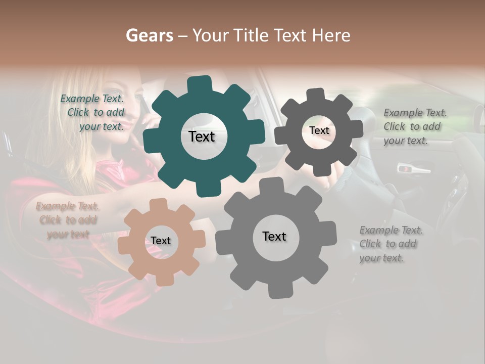 Blond Automobile Commuter PowerPoint Template