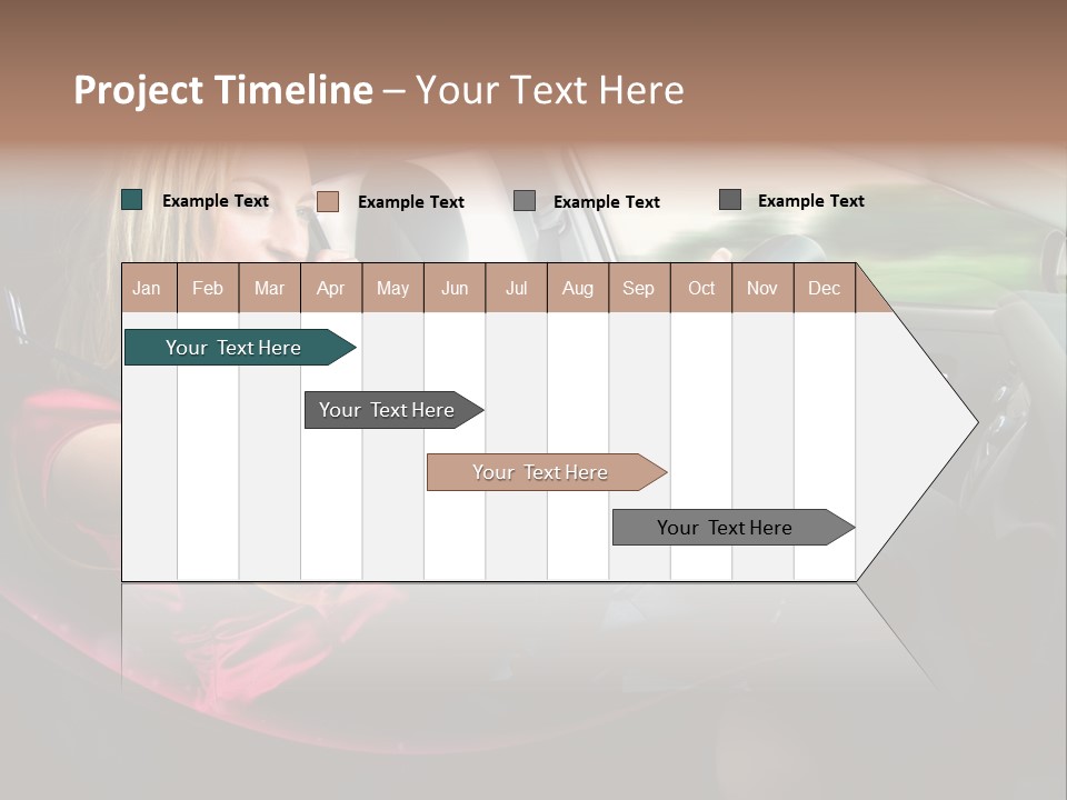 Blond Automobile Commuter PowerPoint Template