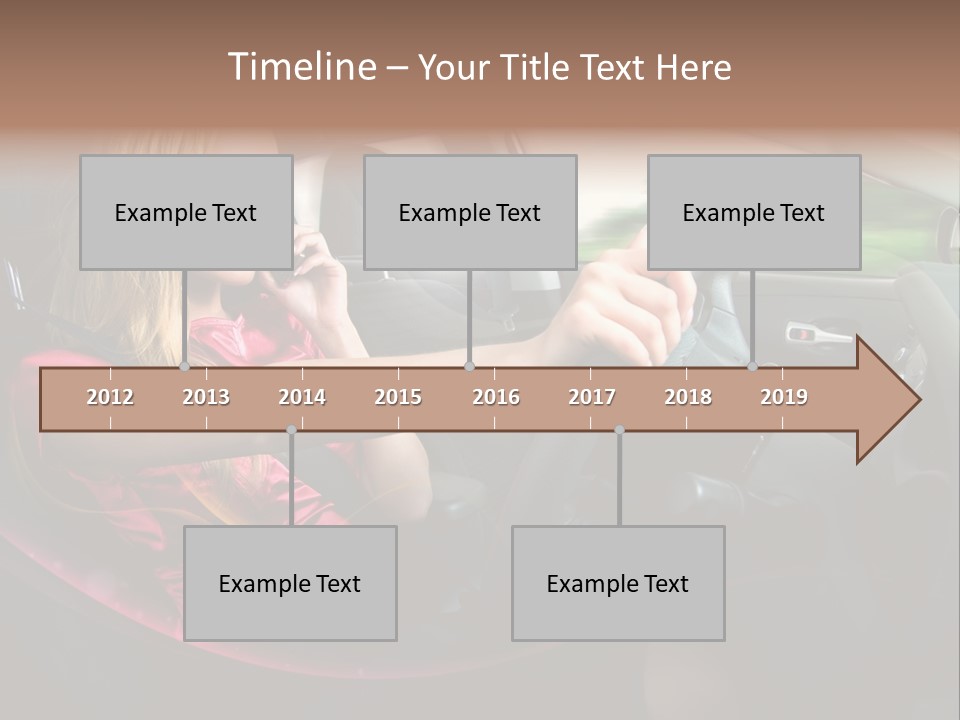 Blond Automobile Commuter PowerPoint Template